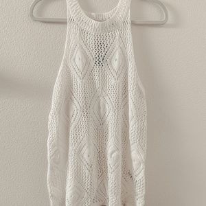 Crochet Tank - White